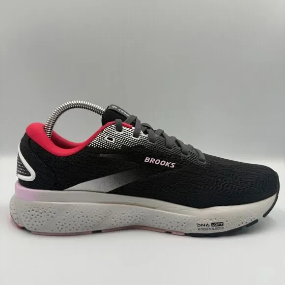 Brooks Ghost 16 Women's Size 9 B Black Red Running Shoes Sneakers 1204071B051 - Picture 4 of 9